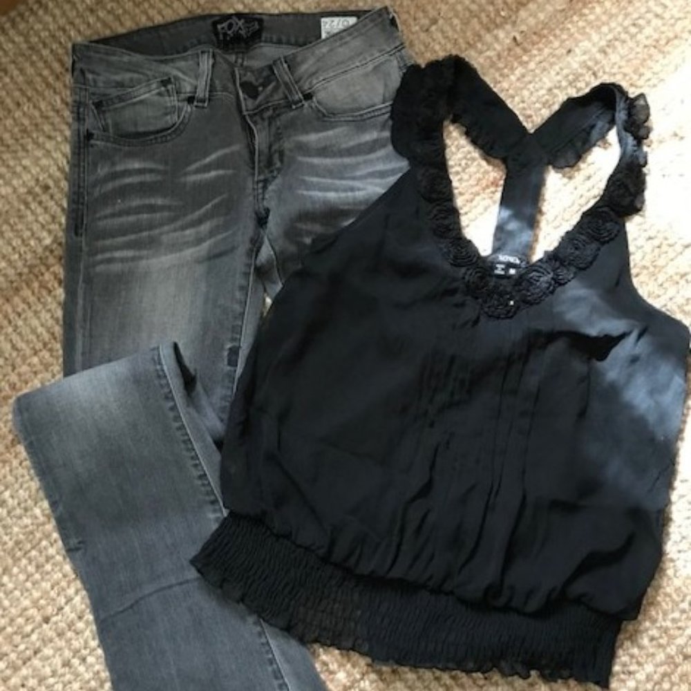 Fox Jeans and Sleeveless top